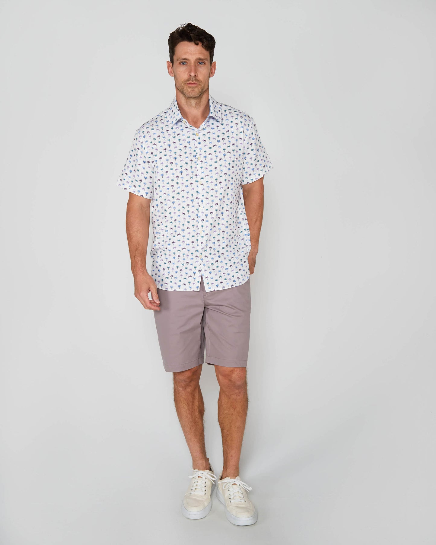 FLAT FRONT SHORT GREY