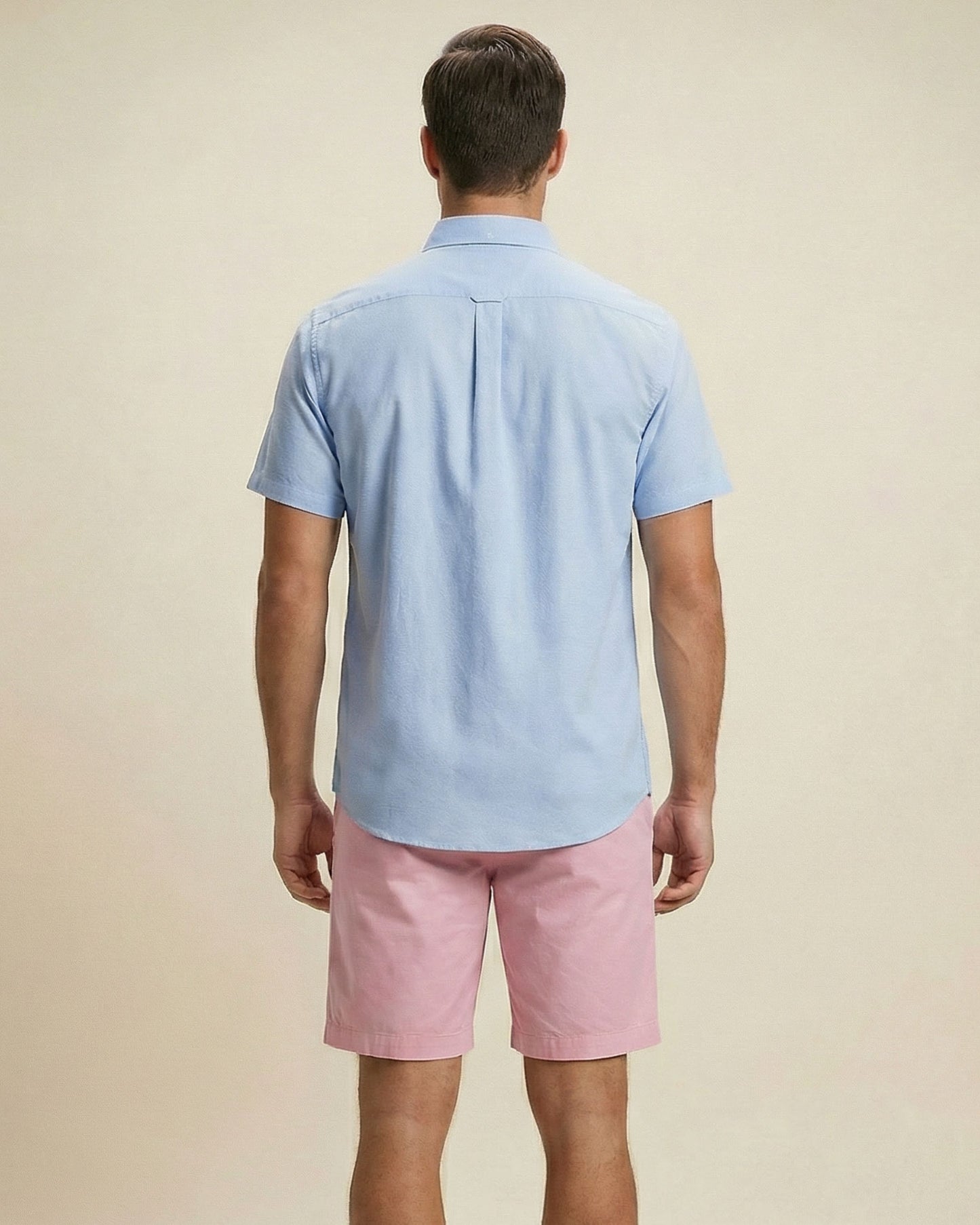 NEWARK PERFORMANCE PRINT SHIRT OXFORD BLUE