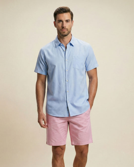 WILLIAM FLAT FRONT SHORT PINK