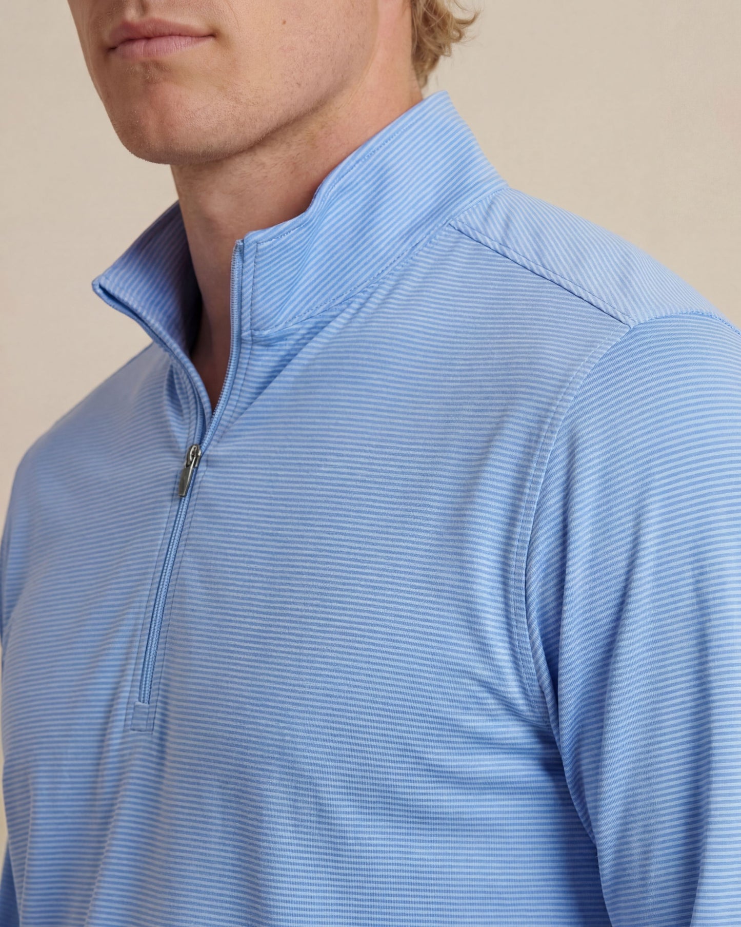 YORK GOLF PERFORMANCE QUARTER ZIP BI COLOR BLUE
