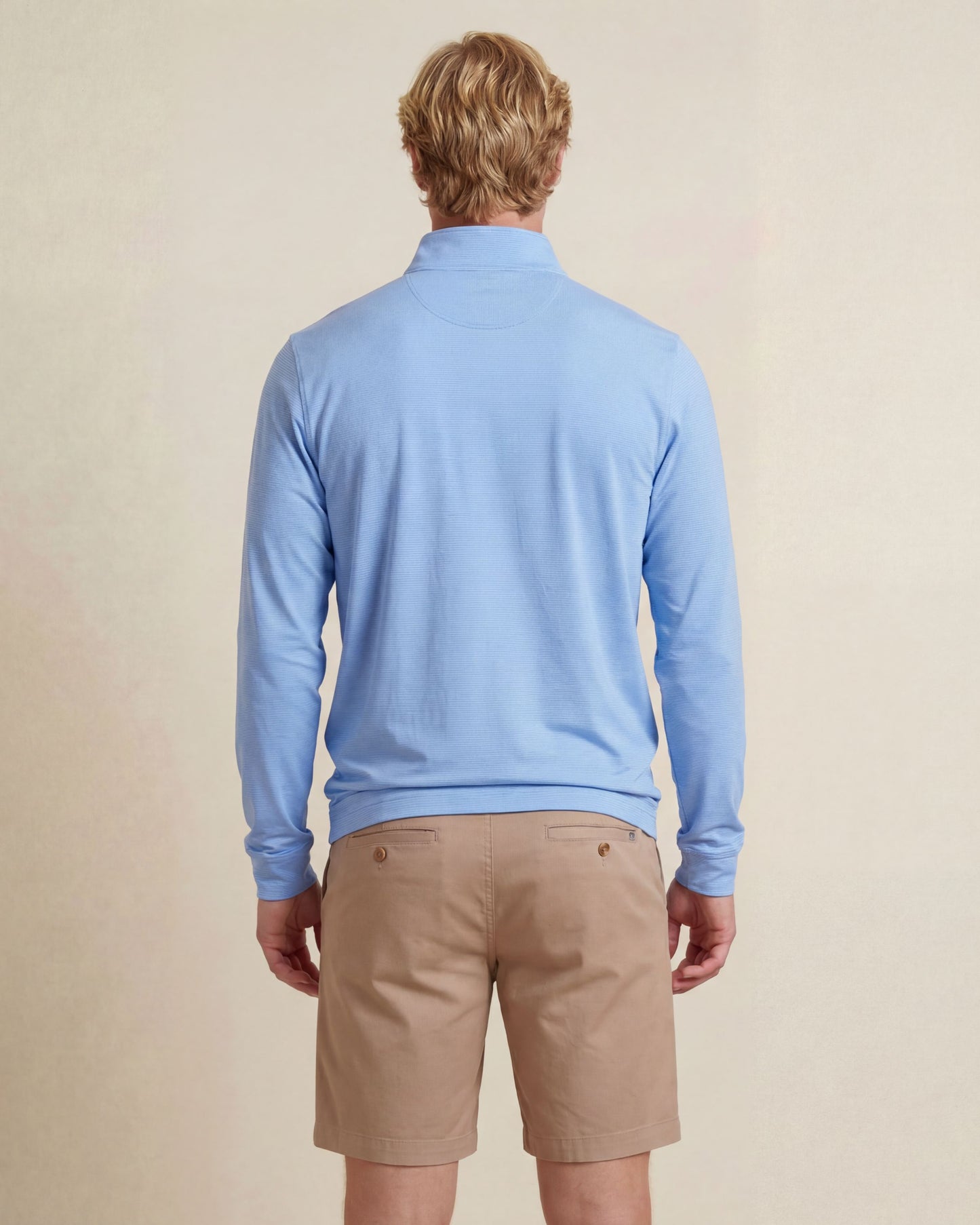 YORK GOLF PERFORMANCE QUARTER ZIP BI COLOR BLUE