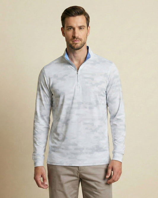 YORK GOLF PERFORMANCE QUARTER ZIP CAMO