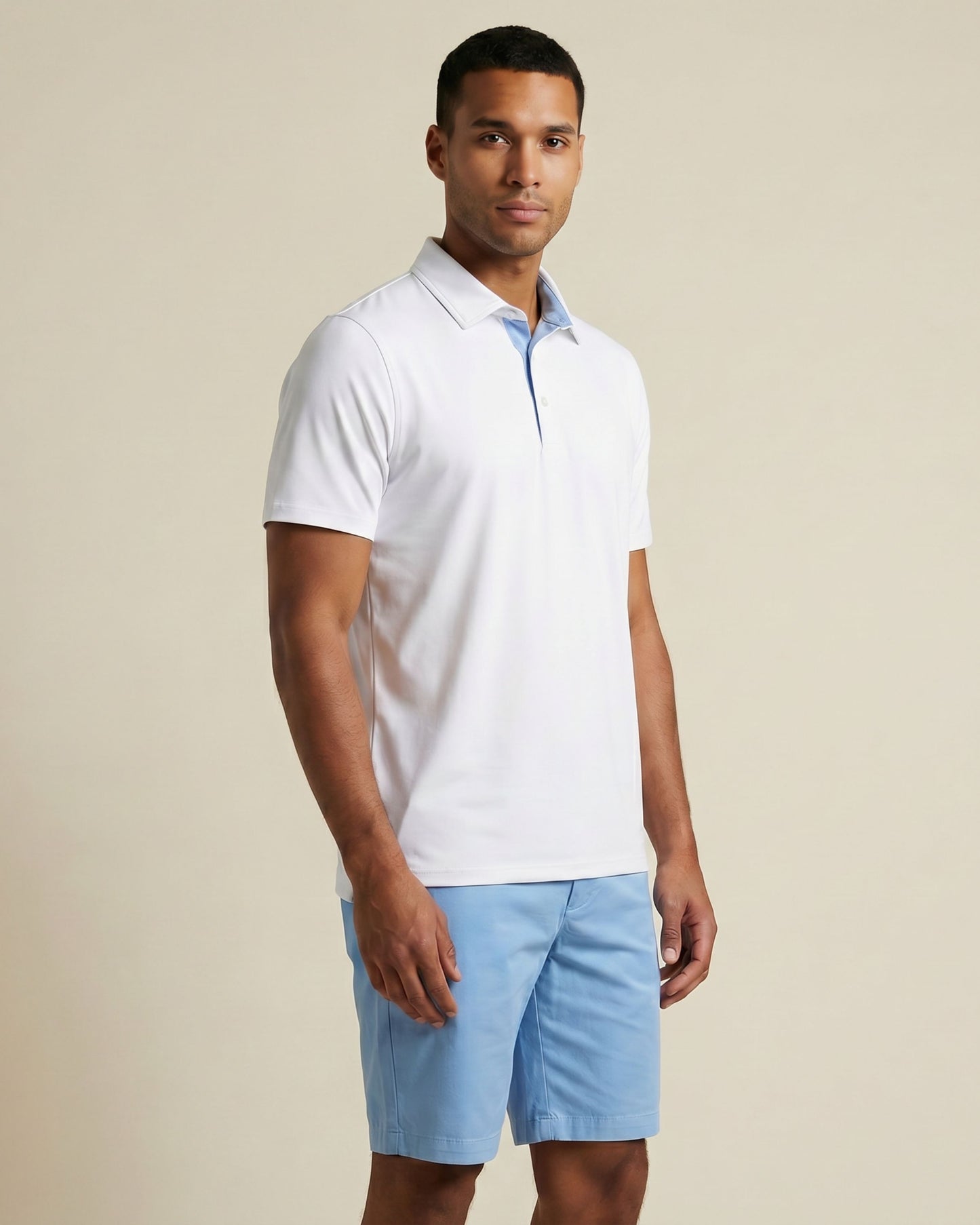 HUDSON GOLF PERFORMANCE POLO WHITE