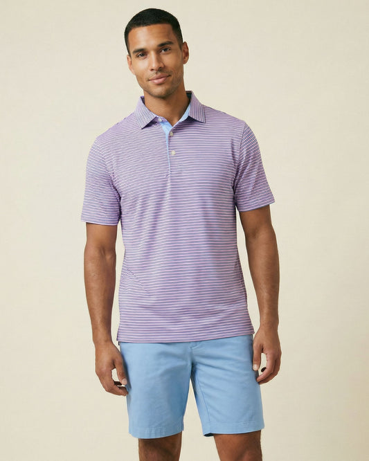 HUDSON GOLF PERFORMANCE POLO SOMERSET PK BLU