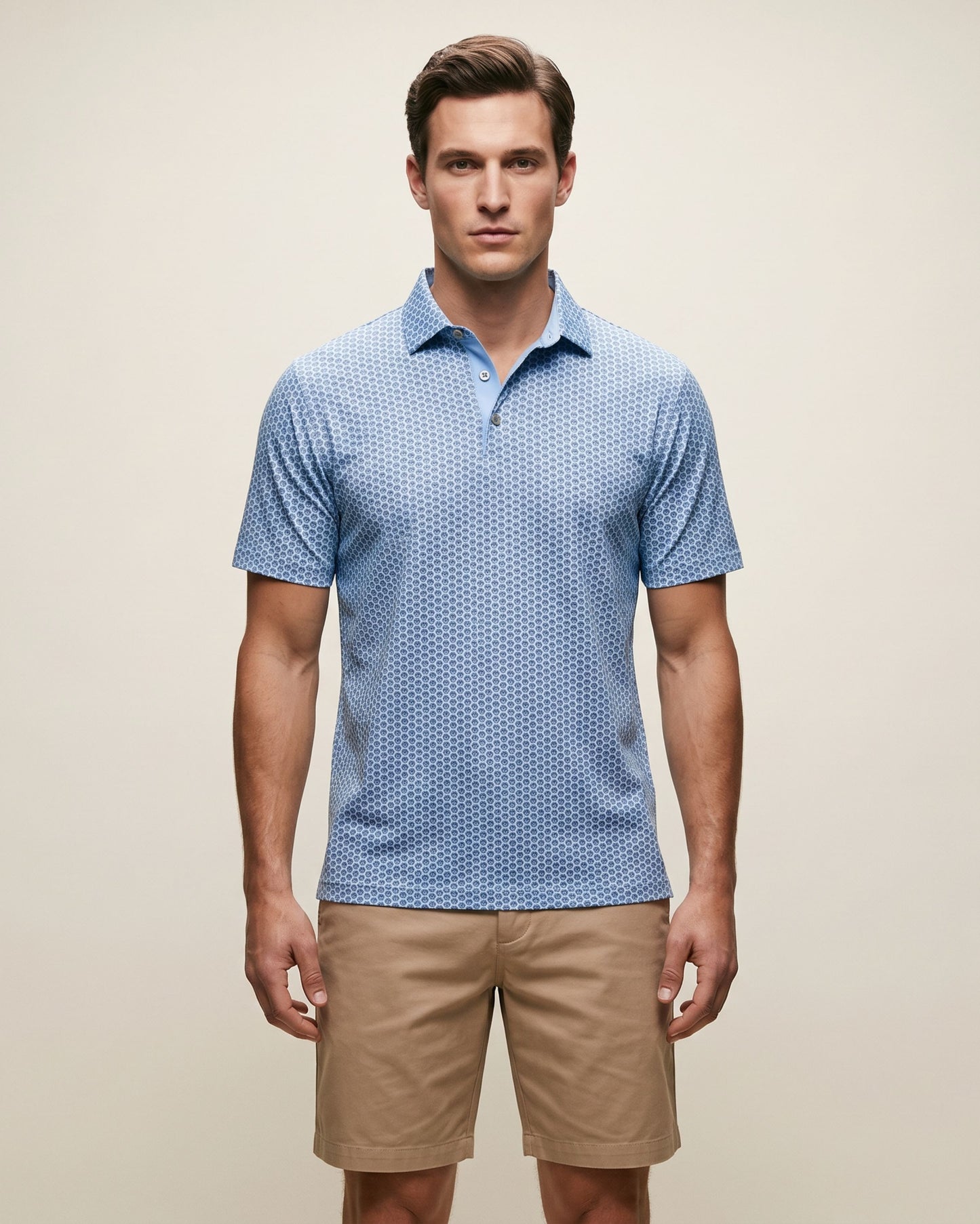 HUDSON GOLF PERFORMANCE POLO HAPPY SKULLS WHITE