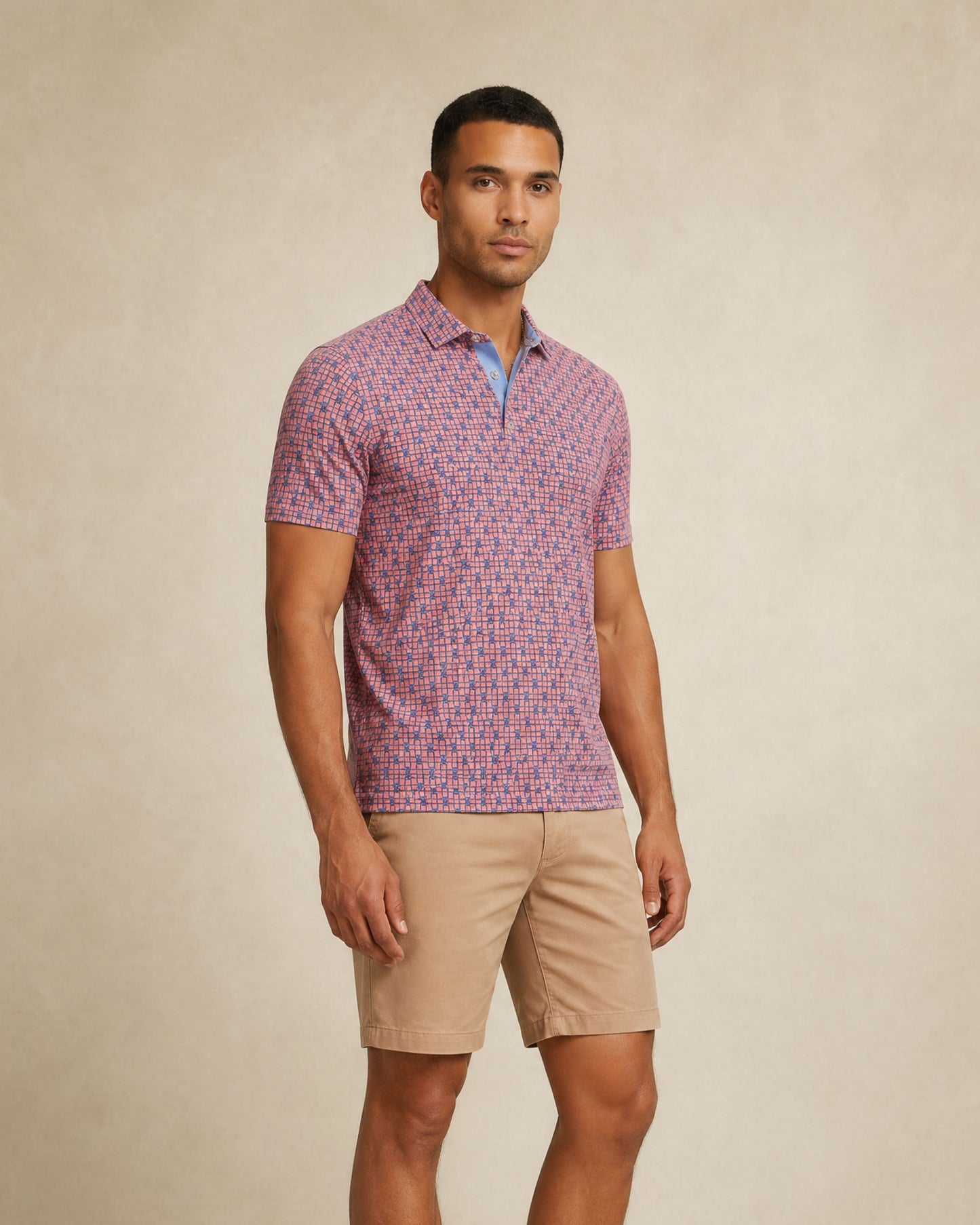 HUDSON GOLF PERFORMANCE POLO TIC TAC CLUB CORAL