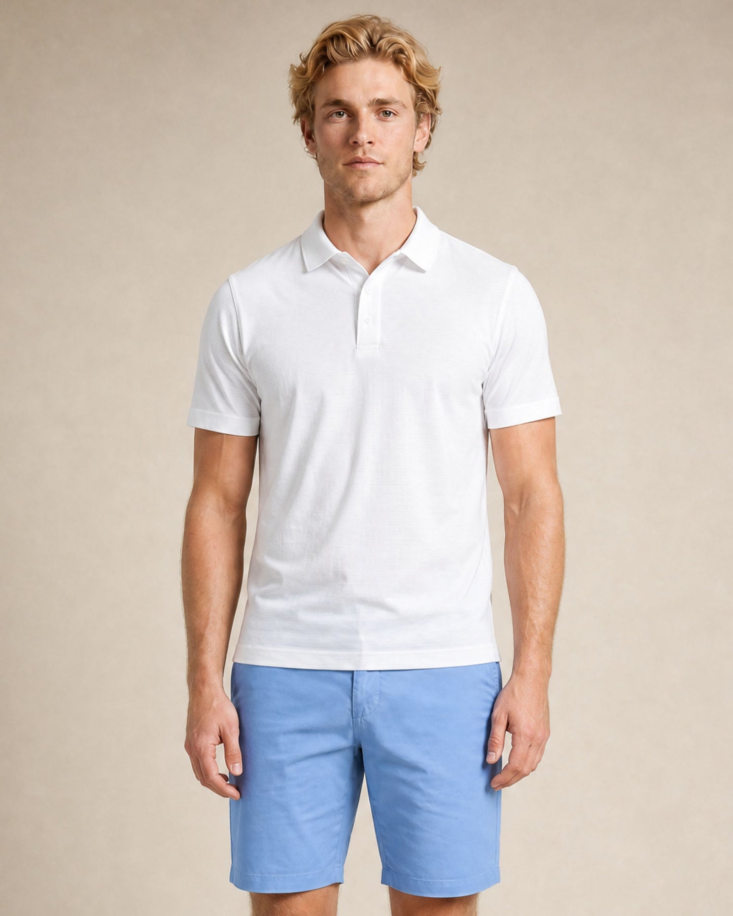 PRESTON OTTOMAN TEXTURED GOLF PERFORMANCE POLO  WHITE