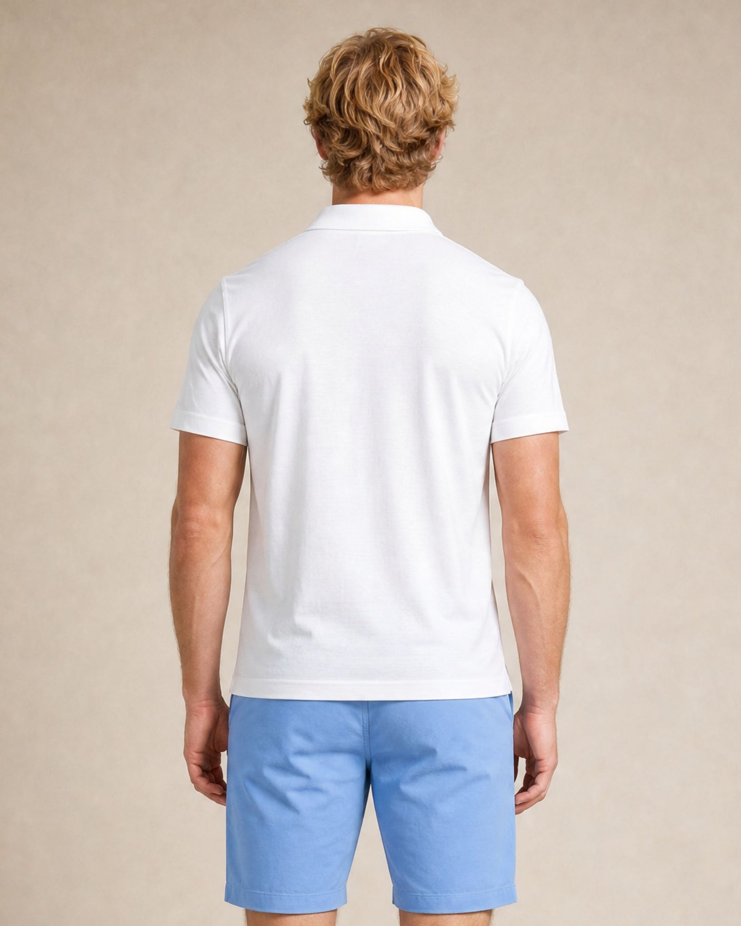 PRESTON OTTOMAN TEXTURED GOLF PERFORMANCE POLO  WHITE