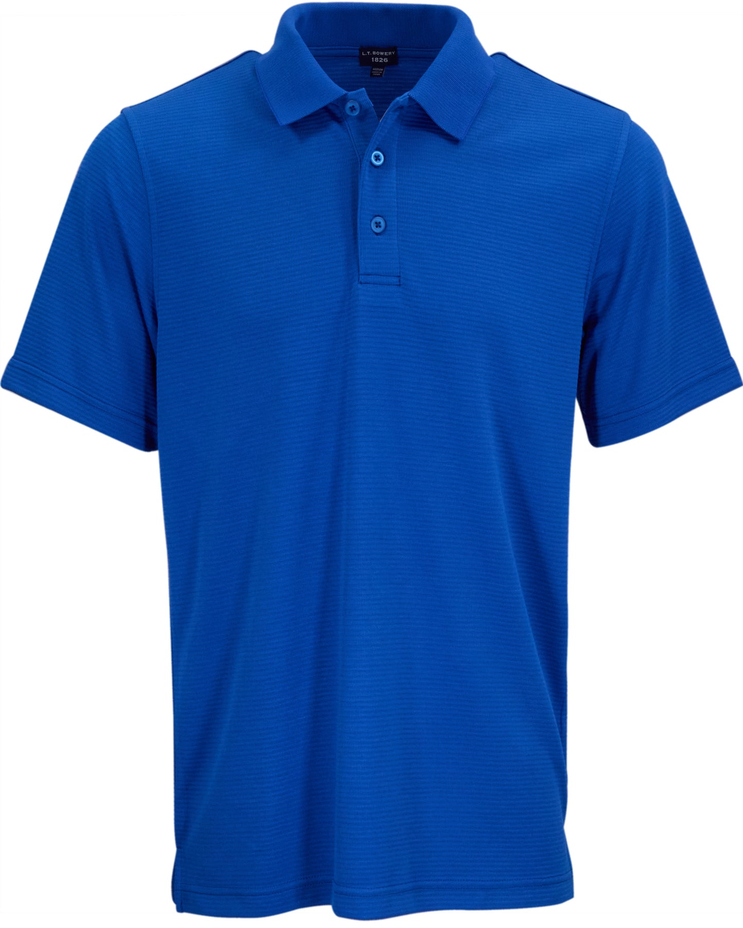 PRESTON OTTOMAN TEXTURED GOLF PERFORMANCE POLO  ROYAL
