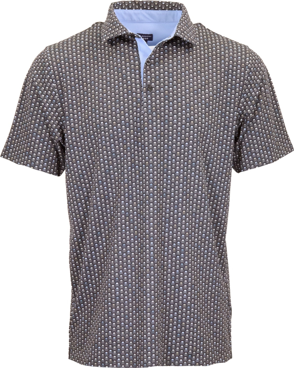 HUDSON GOLF PERFORMANCE POLO HAPPY SKULLS BLACK